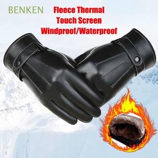 Benken guantes De lana negro impermeables y De viento Para hombre