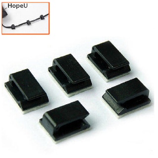 [HopeU] Nuevo 10x Cable de alambre de coche soporte de Cable de alambre de coche Clips fijador organizador caída adhesivo abrazadera venta caliente