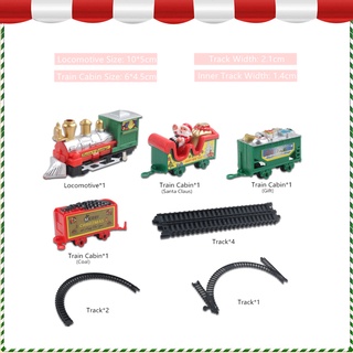 Juego De tren De juguete De navidad eléctrico De rieles/bandas/papá Noel/coche/ locomotora/niños pequeños MELOLOOK (4)