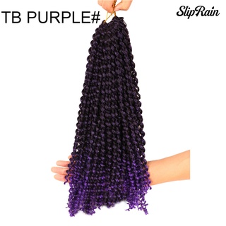 ✉Bboheim 45cm Twist Crochet trenzas onda de agua rizado ondulado peluca extensión de pelo sintético (8)