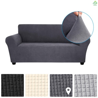 Decdeal - funda antideslizante para sofá, lavable, para sala de estar, mascotas, 2 plazas, color gris oscuro