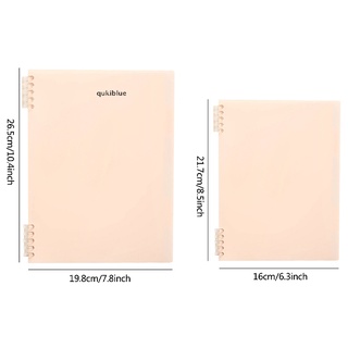 qukiblue 2 piezas clásico morandi color esmerilado cuaderno de hoja suelta a5 b5 estudiante cl