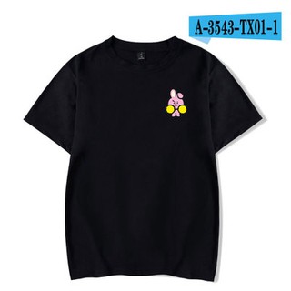BTS Dibujos Animados Impresión T-shirt BT21 COOKY Kpop Fans Ropa Concierto Soporte Camiseta