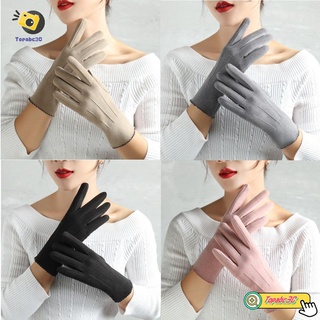 Abc guantes De invierno cálidos para mujer a prueba De viento transpirables gruesos antideslizantes pantalla táctil/Multicolor
