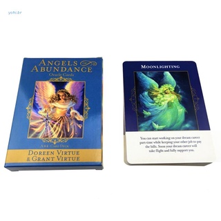Yoh Angels Of abundanza tarjeta completa inglesa 44 Cartas de baraja de Tarot de fiesta familiar (1)