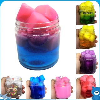 go-jelly cube cristal barro arcilla limo masilla plastilina lodo alivio del estrés juguetes