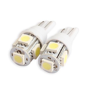 (Midclass) 2pcs creativo T10 5050 5SMD LED luz blanca del coche lateral de la cuña de la luz trasera de la lámpara brillante