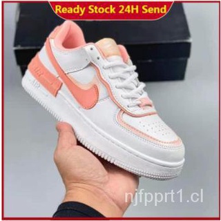 listo stock nike air force 1 kasut perempuan mujeres zapatillas casual macaron peach rosa zapatos