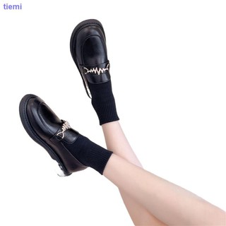 Pequeños zapatos de cuero mujer jk British college style otoño 2021 nuevo mocasines planos de tacón bajo negro zapatos de trabajo (1)