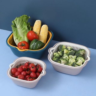 Guofu tazón Multifuncional con doble capa Para limpiar y vegetales/Frutas/verduras (8)