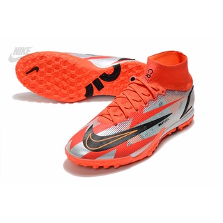 Nike Mercurial Superfly 9 Botas de fútbol de caña alta impermeables con tachuelas de paja de punto completo zapatos deportivos zapatos para correr