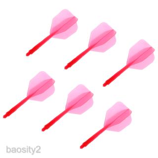 6 ejes de dardos de rosca 2ba duraderos ligeros con vuelos de dardos - 6 colores