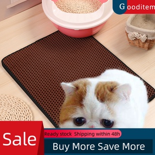 gooditem - alfombrilla de doble capa eva impermeable plegable para gatos, gatitos