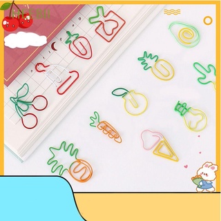 HEEBII Kawaii Fruit Bookmarks Stationery Clip Holder Paper Clips Office Flower School Organizer Silicone Cartoon Bookmark Binder