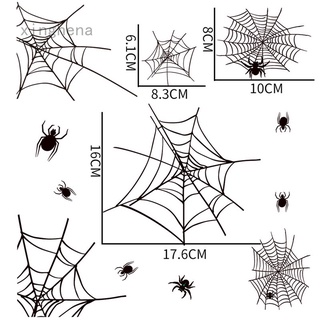 1Set Halloween Bat Spider Horror decoración creativa pegatina de pared gabinete estático pegamento libre de ventana pegatina