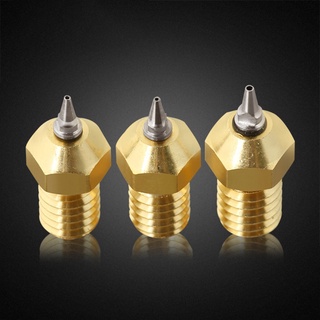 mix for E3D Brass Nozzle MK8 Threaded 0.2/0.3/0.4/0.5mm Removable Stainless Steel Tips for 1.75mm Filament (6)