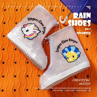 Alegre Mario niños botas de lluvia bebé niño niña antideslizante al aire libre botas de lluvia niños zapatos impermeables (1)