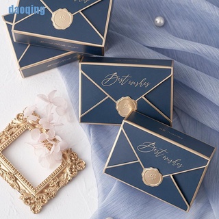 [ING] 5 pzs/juego de bolsas de caramelos de boda con forma de sobre creativo bronceador caja de embalaje de regalo