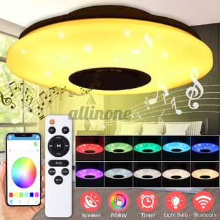 en venta rgb luz de techo bluetooth música altavoz abajo lámpara control remoto app 60w led