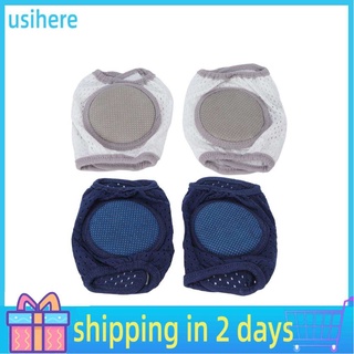 Usihere - almohadillas de gatear para bebé (algodón suave, elástico, Unisex, para prevenir deslizamiento)