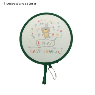 [houseware] 1pc Portátil Redondo Estilo Japonés Plegable Ventilador De Mano Para Boda Fiesta Boutique (1)