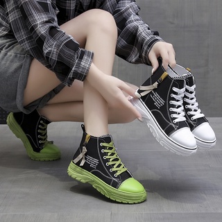 Nuevo diseño de las mujeres Casual alta parte superior estudiante deportes zapatos de lona zapatillas de deporte (8)