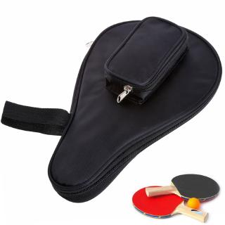Diversión☀ Impermeable negro mesa de tenis de mesa bolsa de PingPong Paddle Bat caso con bolsa de bola (1)