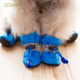 Qqmall zapatos antideslizantes para mascotas de verano botas de perro suministros cuidado de la pata 4 unids/1 conjunto impermeable protección de muebles suave suave Protector de pata/Multicolor