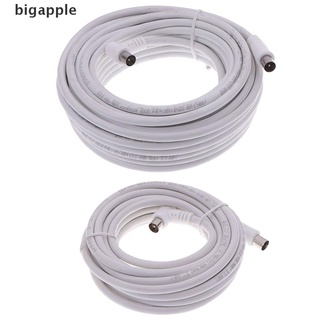 [bigapple] Cable Coaxial aéreo blindado para TV macho a macho 5 m/10 m (7)