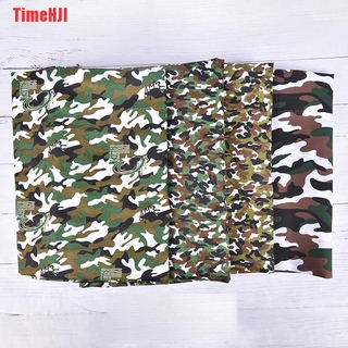 Timehji 1 Metro Material De algodón con estampado De camuflaje Verde