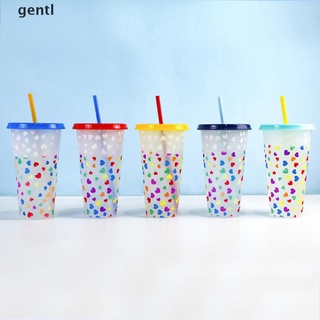 gentl 1pc plástico cambio de temperatura tazas de color colorido agua fría cambio de color taza.