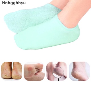 [Nnhgghbyu] 1 Pair Silicone Moisturizing Spa Gel Heel Socks Hand Care Exfoliating And Preven Hot Sale