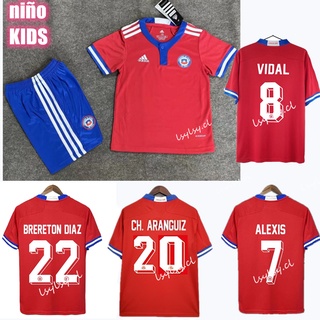 【Envío rápido】2022 Chile Laroja home camiseta de fútbol Soccer Jersey Football shirts BRERETON DIAZ 22 ALEXIS 7 21-22 New Chile