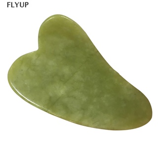 Flyup Natural Jade Guasha raspado placa Gua Sha masajeador cara Meridian raspado mi