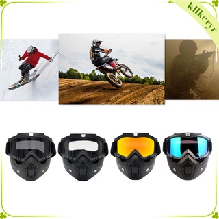 Kllkcryr gafas De Motocicleta con protector Facial desmontable a prueba De viento a prueba De viento Para Motocicleta