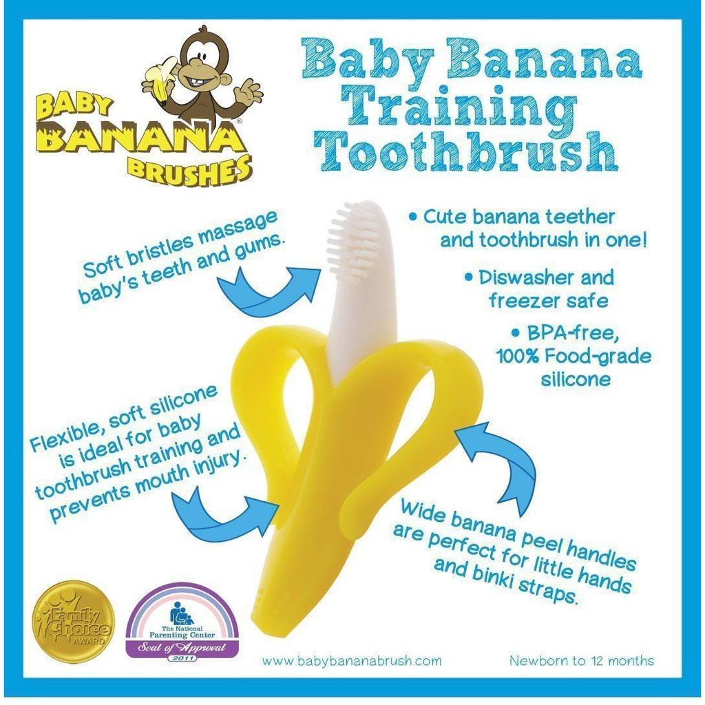 nuevo - cepillo de dientes y mordedor de banana para bebés (3)