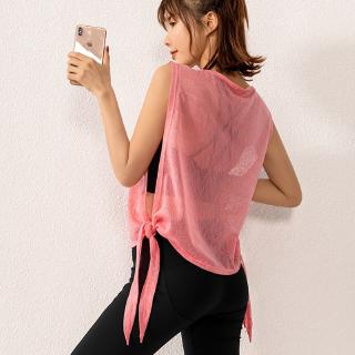 Culturismo Yoga ropa de secado rápido camiseta suelta sin mangas blusa transpirable fitness chaleco para mujeres ropa de baile