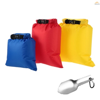 paquete de 3 bolsas impermeables 3l+5l+8l al aire libre ultraligero sacos secos con llana de mano para acampar senderismo viajar