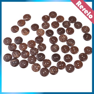 50 pzs botones De madera Redondo tallado marrón tallado Para Costura manualidades Diy De 17 mm (1)