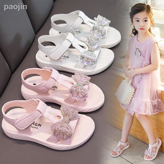 Sandalias para mujer 2021 verano nuevos zapatos antideslizantes para niños con suela suave para princesa zapatos de baile con