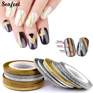 (Seafeel) 6 unids/Set de cinta adhesiva para uñas, diseño de uñas, decoración de uñas