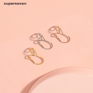【supers】 Stainless Steel Spiral Fake Nose Ring Non Piercing Nose Ring Clip Jewelry Women .