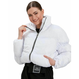 Chamarra de invierno de las mujeres abrigo corto Casual abrigo de algodón cálido acolchado Chamarra Parka mujer Chamarra Outwear (1)