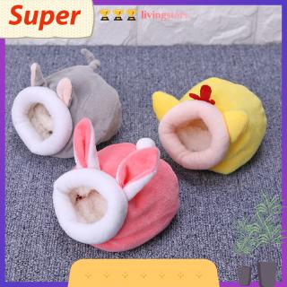 [livingstore] Mini lindo algodón hámster erizo cálido camas de dormir portátil de algodón pequeño Animal mascota (1)