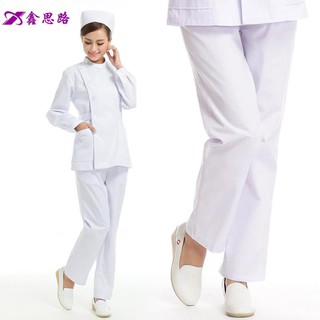 Ropa médica‍⚕️‍⚕️Xin thinking enfermera pantalones blanco completo elástico cintura invierno azul rosa gran tamaño mujer enfermera ropa pantalones verano trabajo pantalones (1)