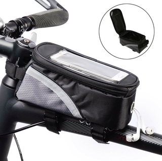 Bolsa impermeable para marco de bicicleta, soporte para teléfono de bicicleta, impermeable, bolsa de almacenamiento, asiento, cola, bicicleta, bolsa trasera