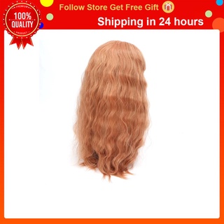 Bosque largo ondulado peluca sintética dorada rizada pelucas de pelo esponjoso Cosplay fiesta para las mujeres