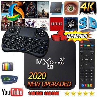 16G + 256G Smart TVBOX Y Reproductores MXQ PRO 4K 5G 1G 8G Rk3229 Quad Core Android 7 1/10.1 Mxqpro Reproductor 3D