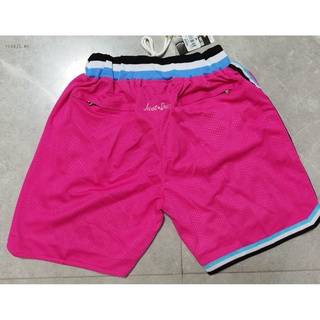 pocket available new NBA men's Miami Heat MIAMI Jimmy Butler Dwyane Wade Large embroidery logo pink basketball shorts pants (4)