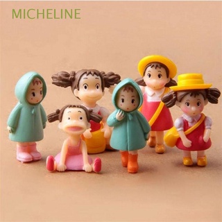 micheline 2-4cm mei mini figura q versión miyazaki hayao my neighbor totoro decoración juguetes estatua figuras lindo japón anime figuras de juguete pvc anime miniatura